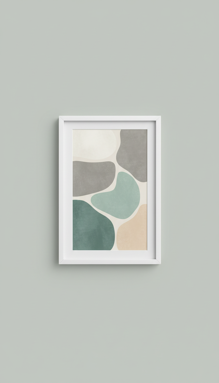 Lámina abstracta enmarcada